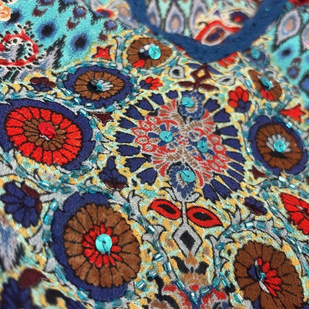 Soft Surroundings Multicolored Sequin Embellished… - image 4